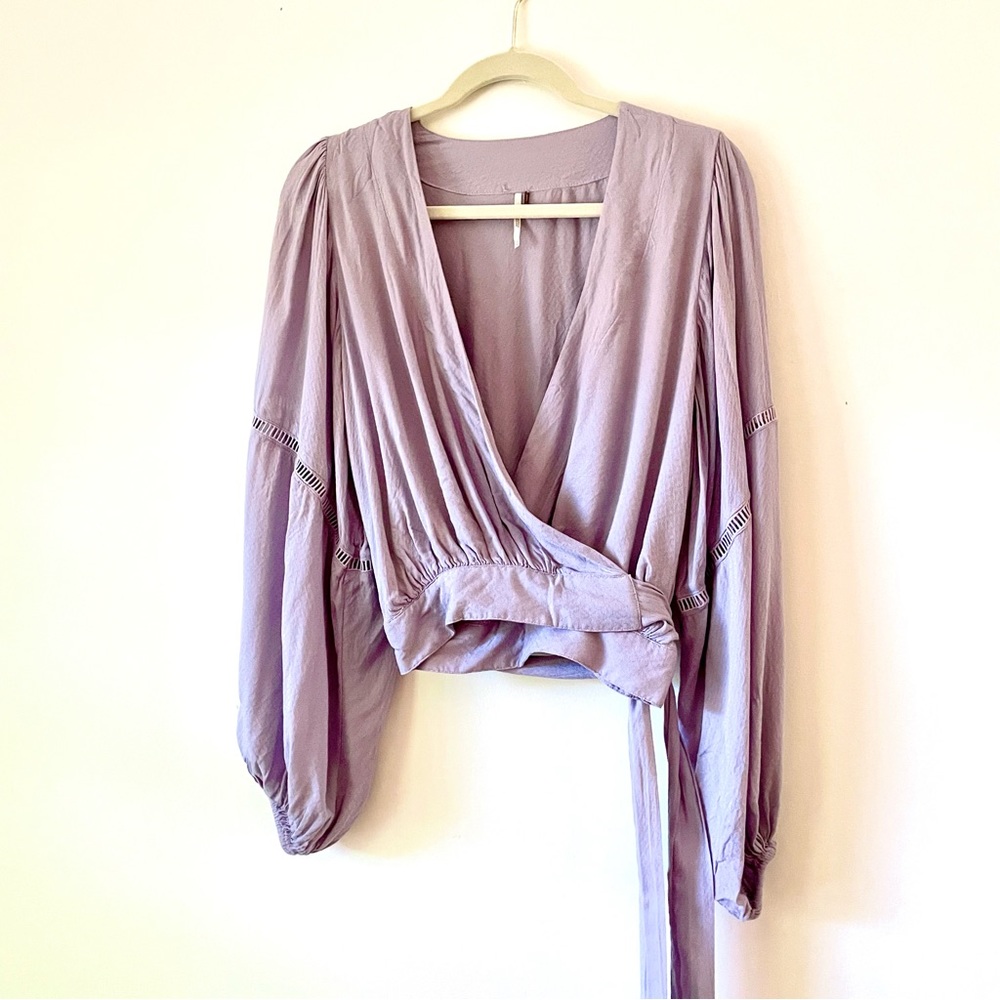 Free people purple wrap top